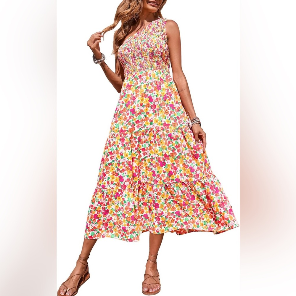 Floral Multicolor Women's Dress